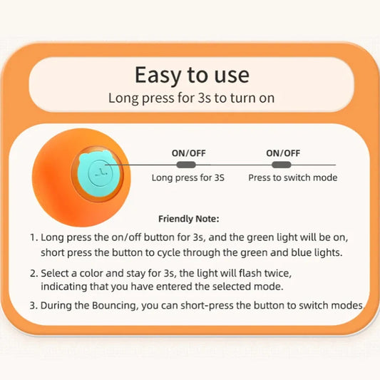 Smart Rolling Cat Toy Ball – Interactive Bouncing Fun