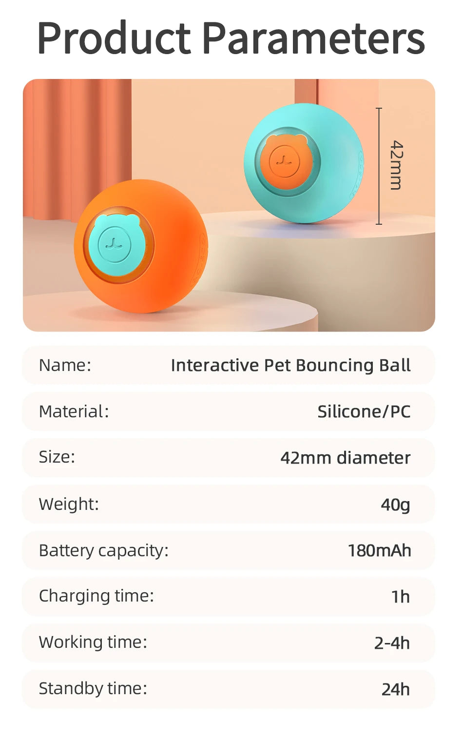 Smart Rolling Cat Toy Ball – Interactive Bouncing Fun