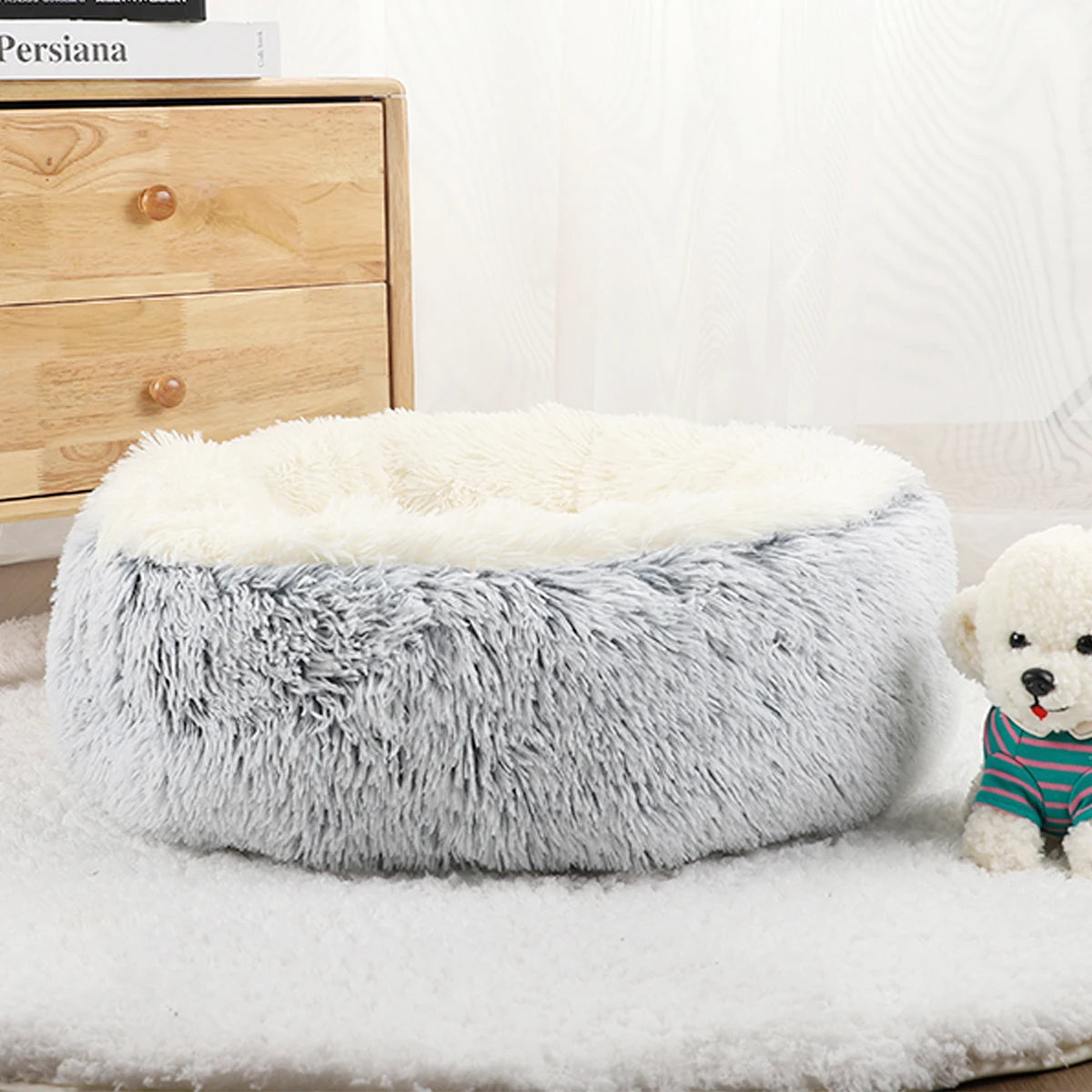 Donut Plush Dog Bed
