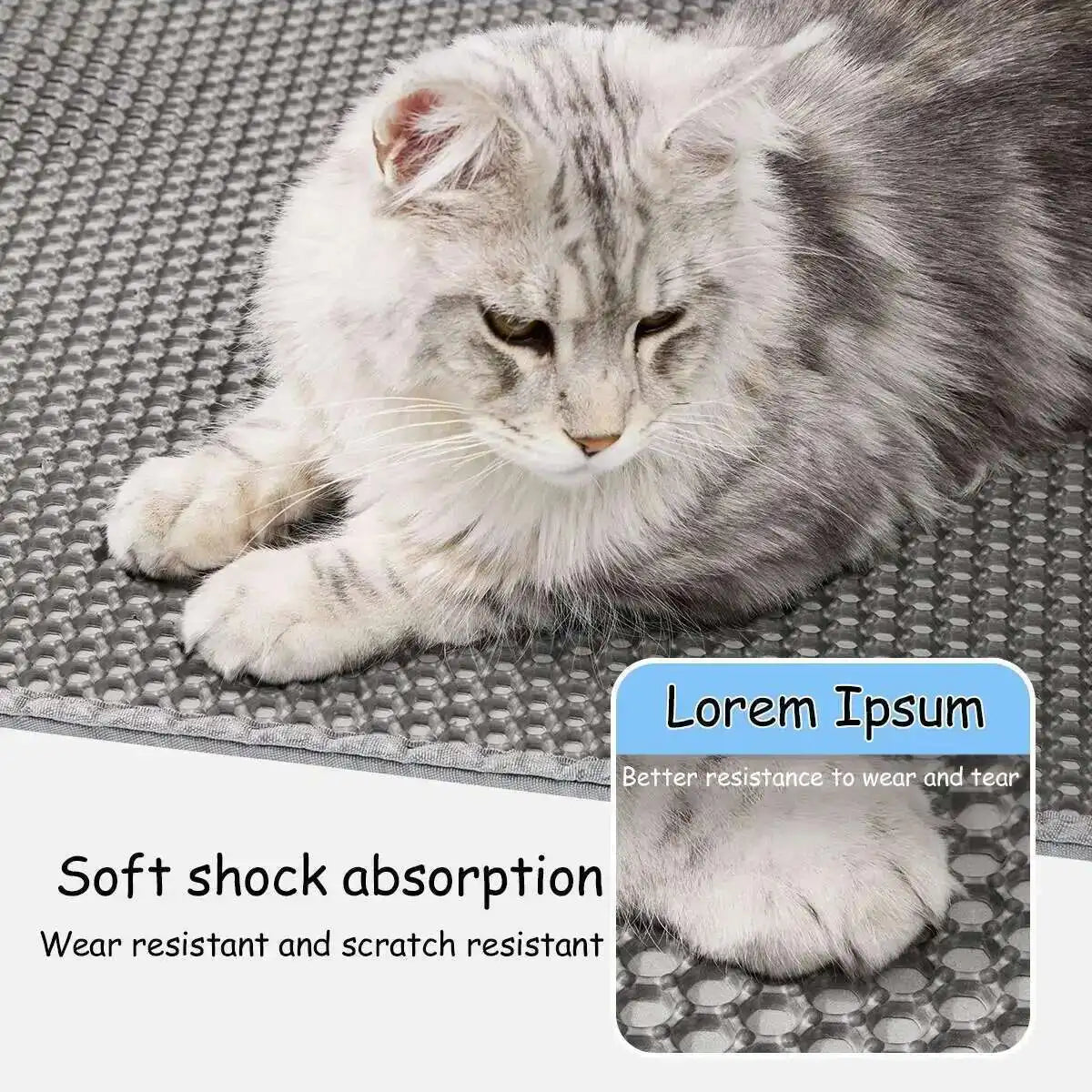 Double-Layer Cat Litter Mat – Anti-Tracking Design