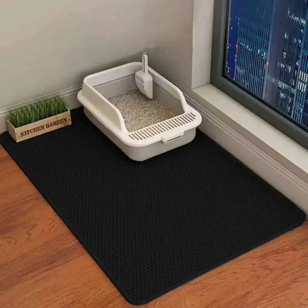 Double-Layer Cat Litter Mat – Anti-Tracking Design