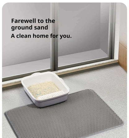 Double-Layer Cat Litter Mat – Anti-Tracking Design
