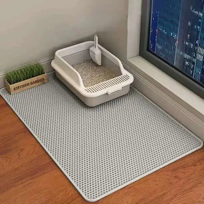 Double-Layer Cat Litter Mat – Anti-Tracking Design