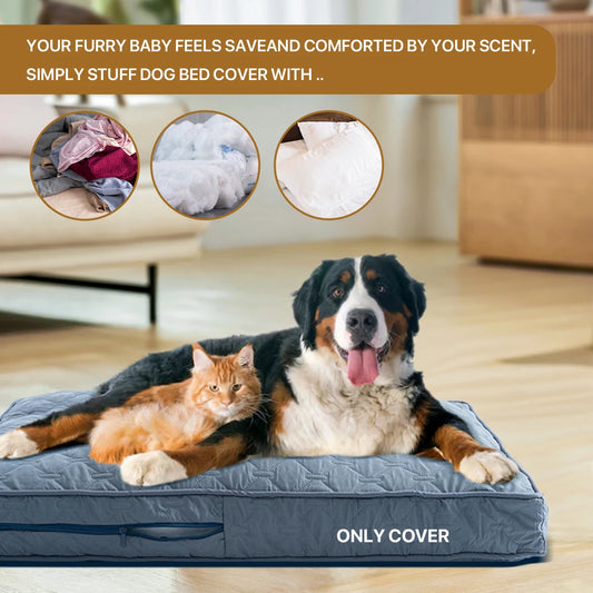 Orthopedic Quilted Dog Bed Cover