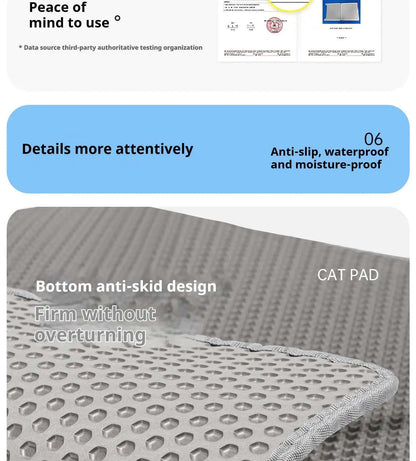 Double-Layer Cat Litter Mat – Anti-Tracking Design