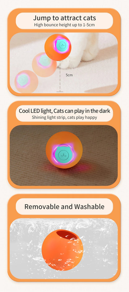 Smart Rolling Cat Toy Ball – Interactive Bouncing Fun