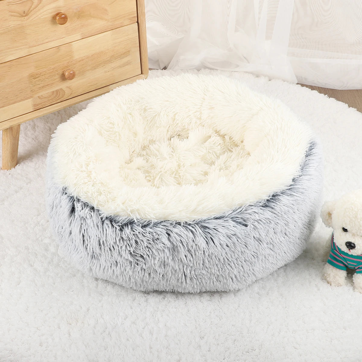 Donut Plush Dog Bed