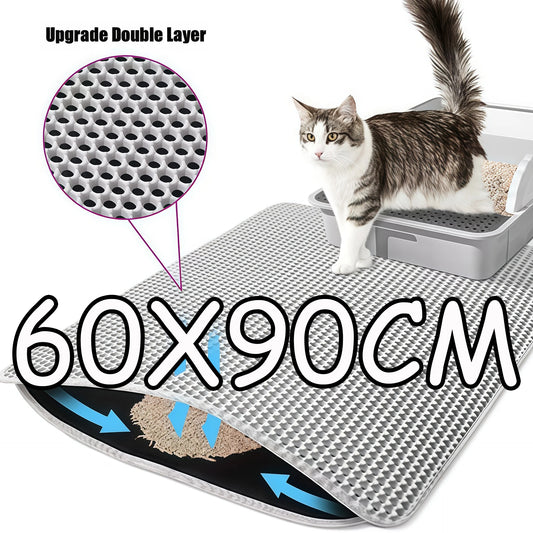 Double-Layer Cat Litter Mat – Anti-Tracking Design
