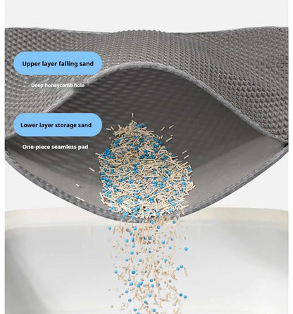 Double-Layer Cat Litter Mat – Anti-Tracking Design
