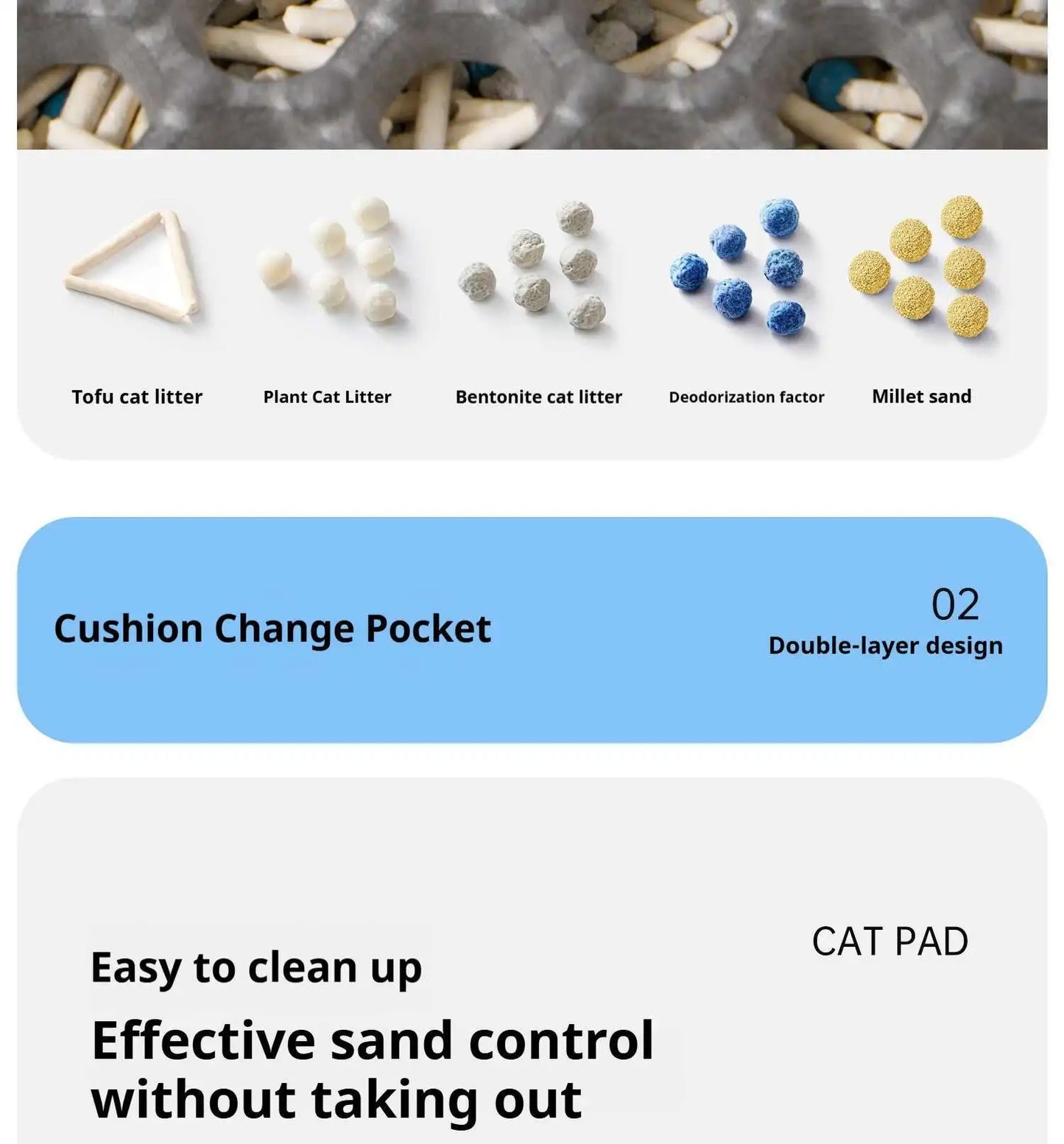 Double-Layer Cat Litter Mat – Anti-Tracking Design