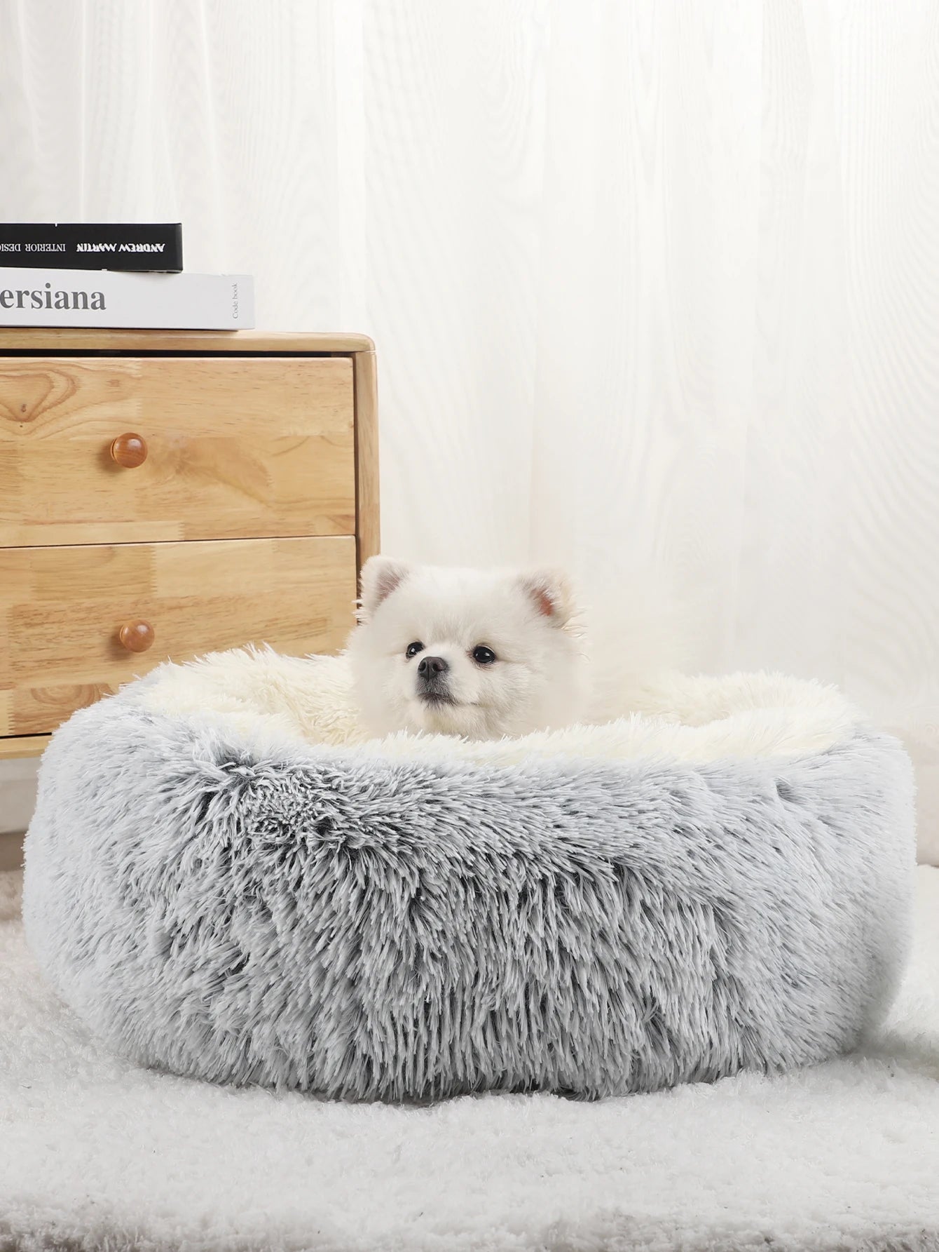 Donut Plush Dog Bed