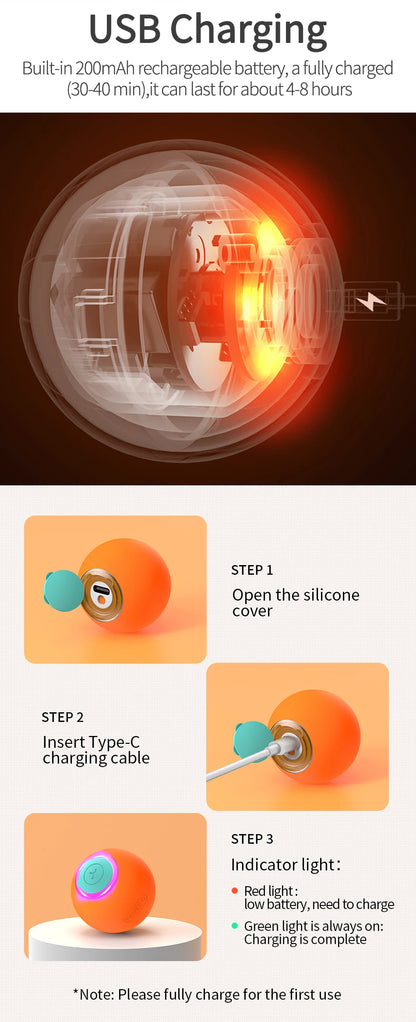 Smart Rolling Cat Toy Ball – Interactive Bouncing Fun