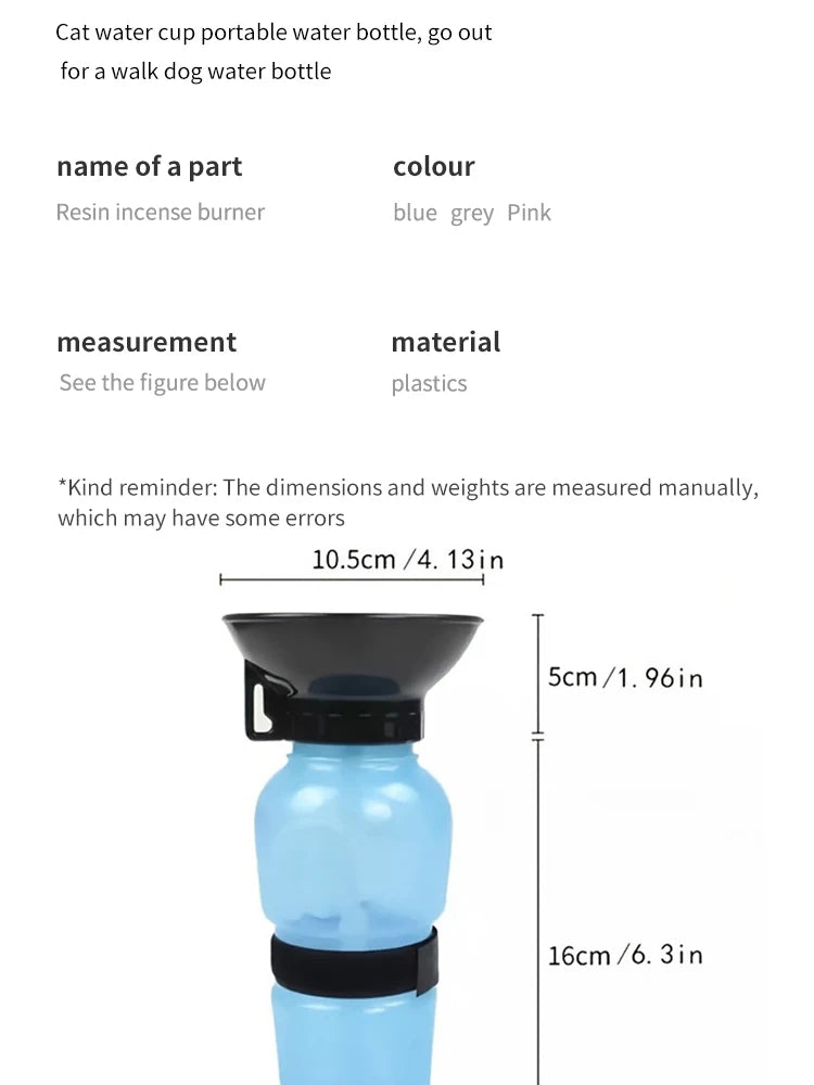 Portable Dog Water Bottle – 500 ml