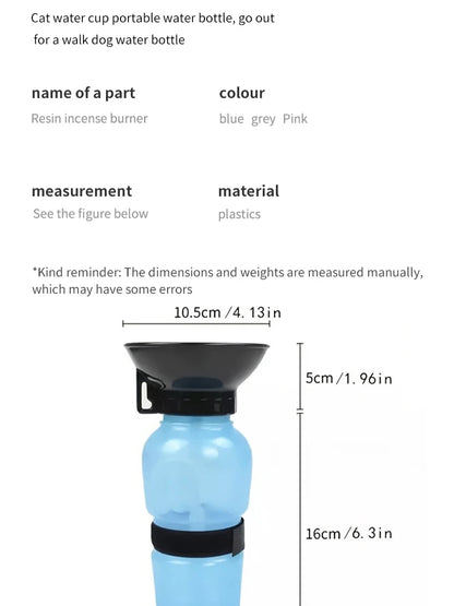 Portable Dog Water Bottle – 500 ml