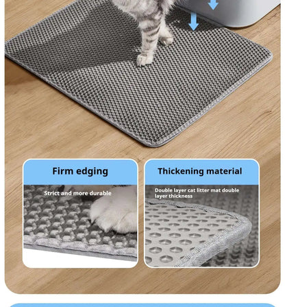 Double-Layer Cat Litter Mat – Anti-Tracking Design