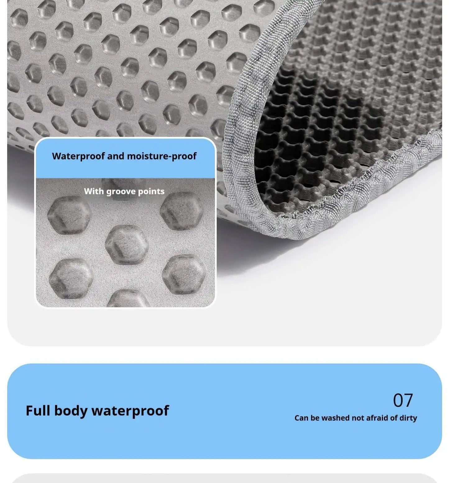 Double-Layer Cat Litter Mat – Anti-Tracking Design