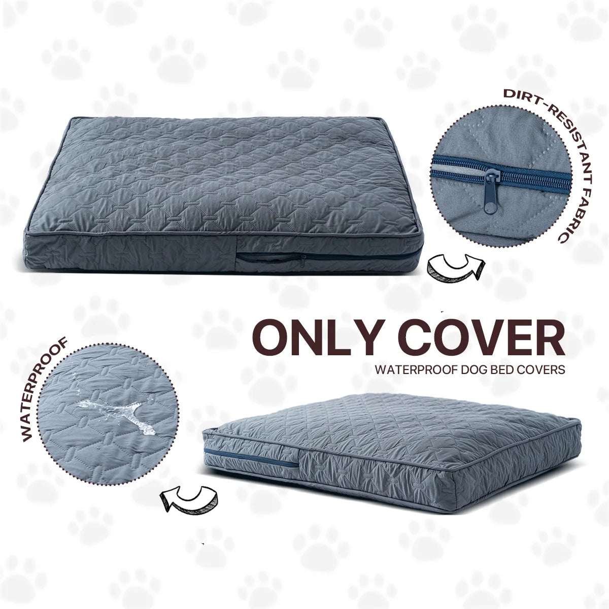 Orthopedic Quilted Dog Bed Cover