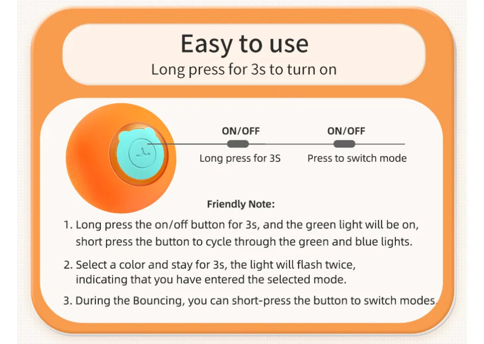 Smart Rolling Cat Toy Ball – Interactive Bouncing Fun