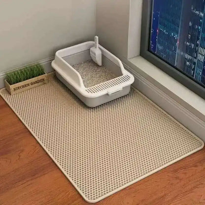 Double-Layer Cat Litter Mat – Anti-Tracking Design