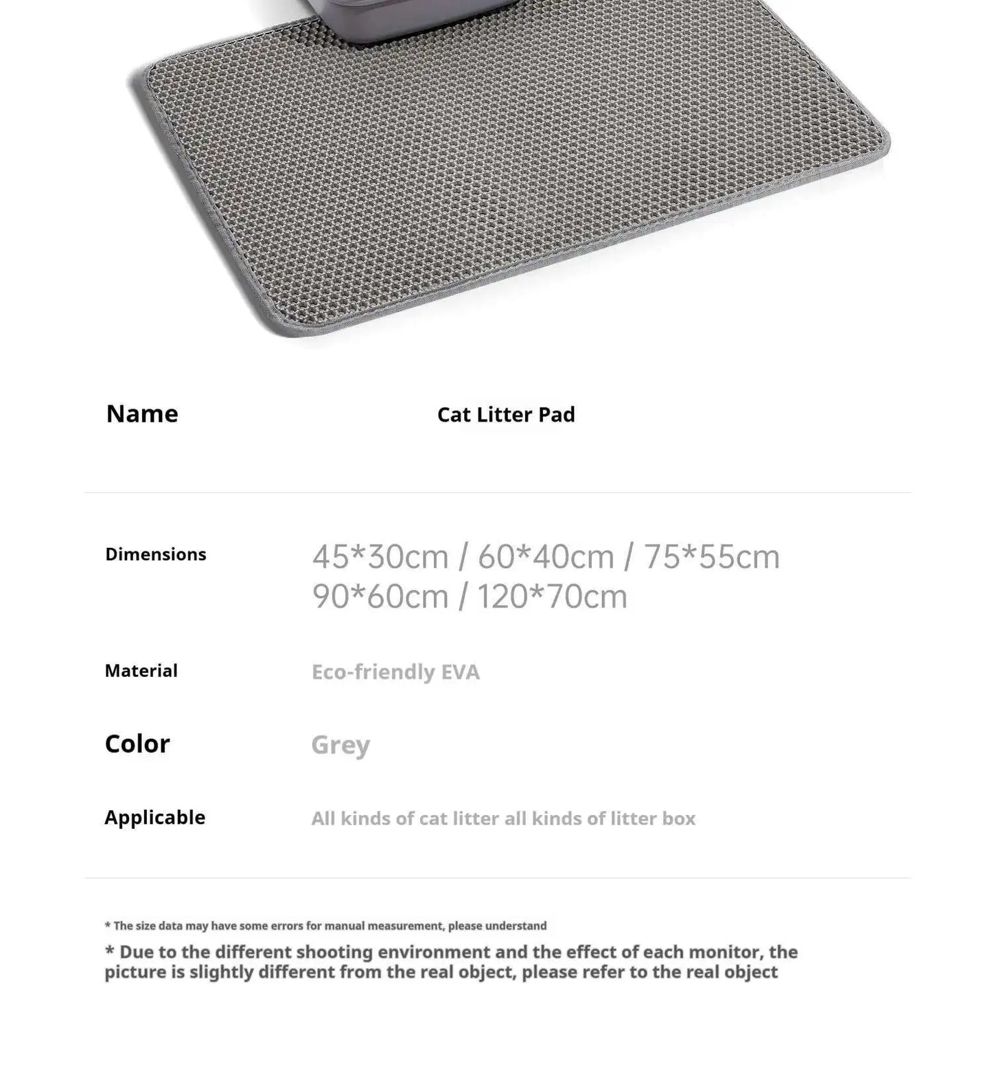 Double-Layer Cat Litter Mat – Anti-Tracking Design
